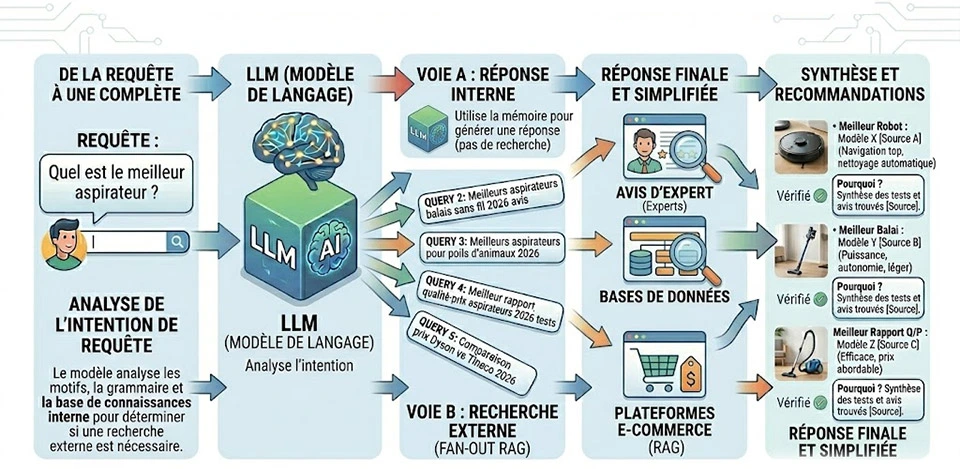 comprendre le fonctionnement des llms lors d'une recherche d'un internaute sur une ia